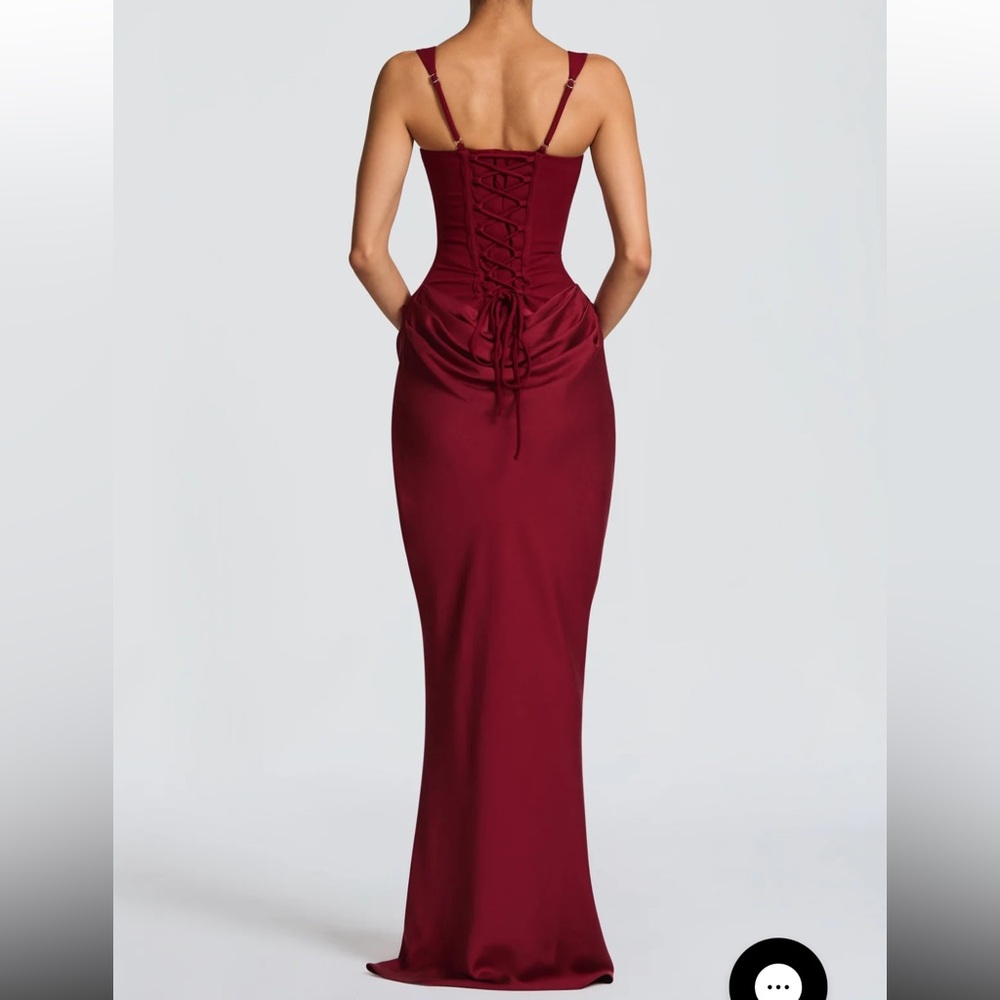 Elegant Burgundy Evening Dress (Babyboo Cornelia) - Picture 3 of 3